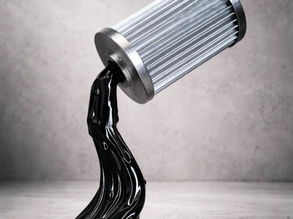 Motorbike Oil Filter Spill