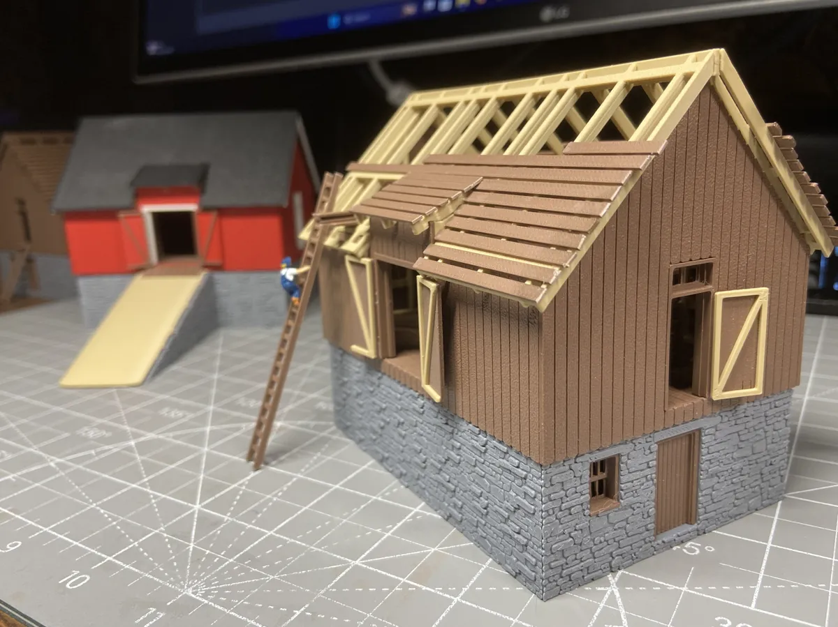Country Barn, HO Scale