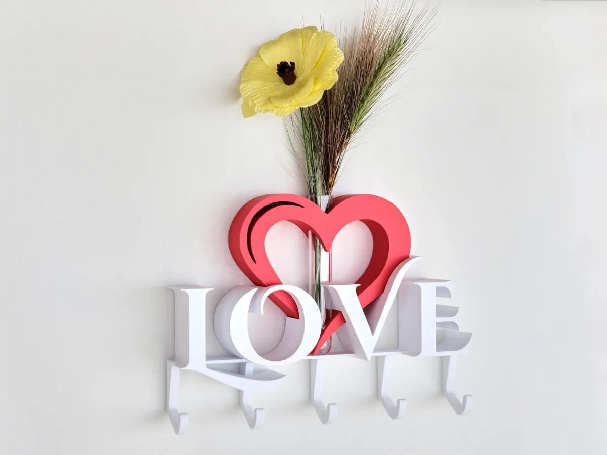 Customizable key holder with mini vase