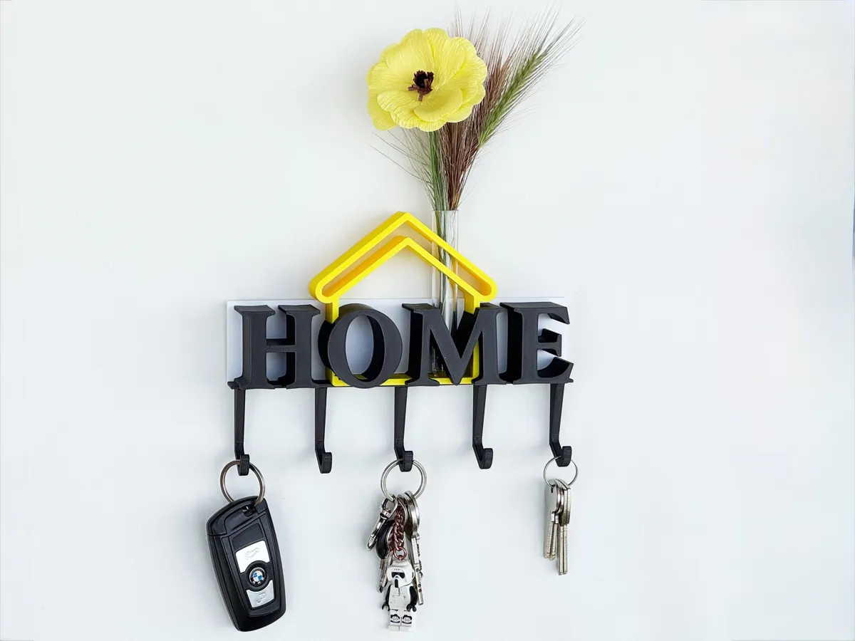 Customizable key holder with mini vase, photo 3 of 4 - Customizable key holder with mini vase Home Decor Items