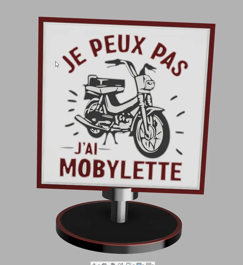 box lumineuse : je peux pas j'ai mobilette - Decor, in stock in India