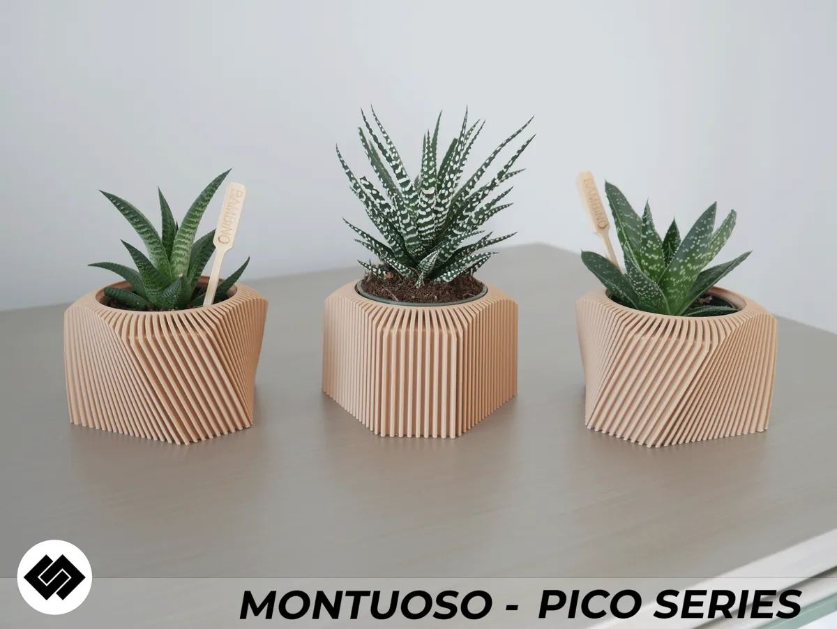 Montuoso Series Triple Planter Set, photo 2 of 3 - Succulent & Mini Planters, planter box