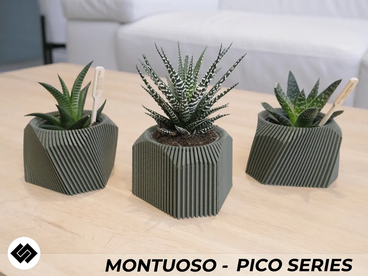 Montuoso Series Triple Planter Set, photo 3 of 3 - Succulent & Mini Planters, planter design