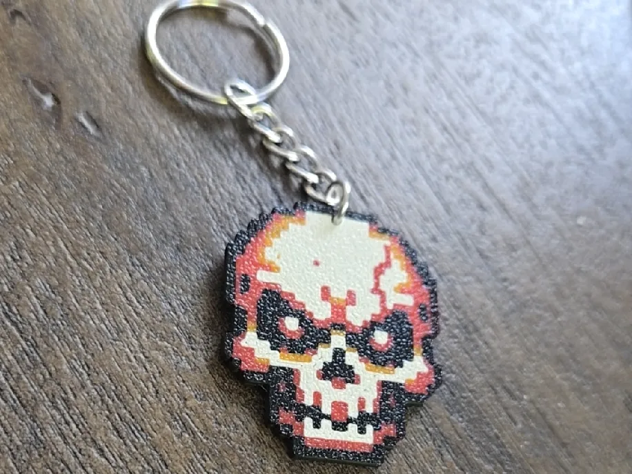 8-bit Skull Keychain - Fashion Accessories, in stock in India