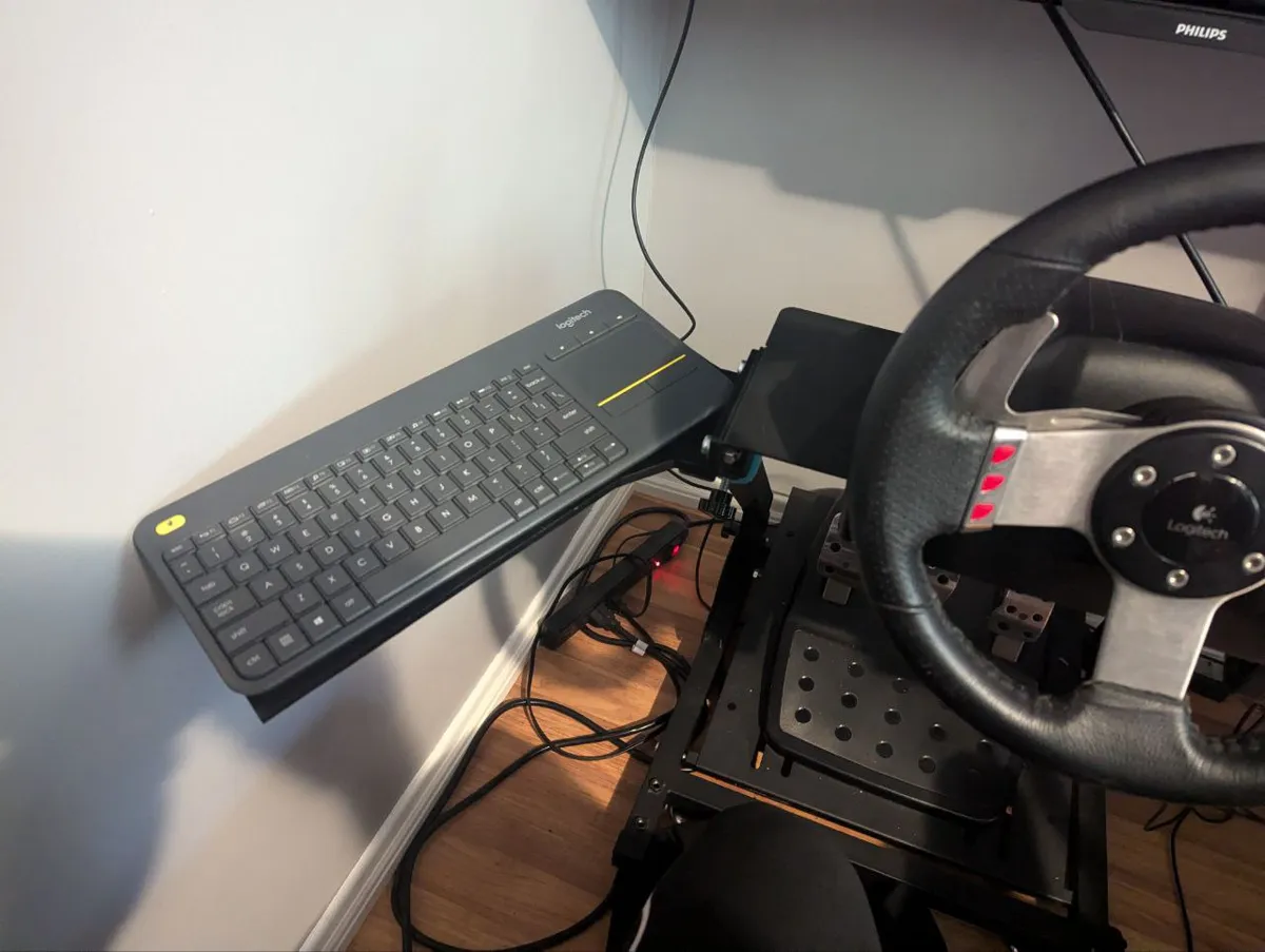 Racing Wheel Mount Keyboard Tray, photo 2 of 4 - Racing Wheel Mount Keyboard Tray Hobby & DIY