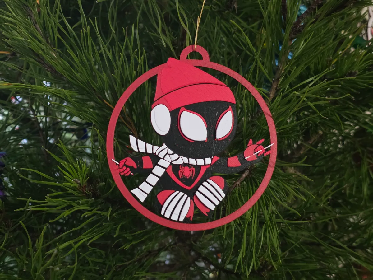 Miles Morales Christmas ornament (Hueforge) - Photo Art & Lithophanes, in stock in India