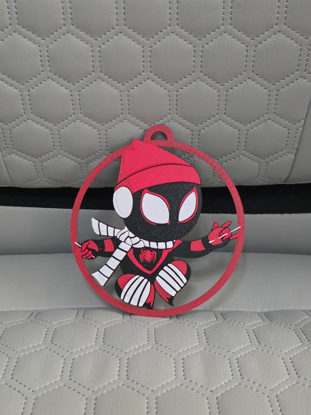 Miles Morales Christmas ornament (Hueforge), photo 2 of 3 - Miles Morales Christmas ornament (Hueforge) Generative Art