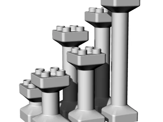 Marble Run Pillar 6pcs for Hubelino Duplo - Marble Runs & Ball Tracks, in stock