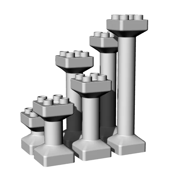 Marble Run Pillar 6pcs for Hubelino Duplo, photo 3 of 4 - Marble Run Pillar 6pcs for Hubelino Duplo Toys, Games & Hobbies