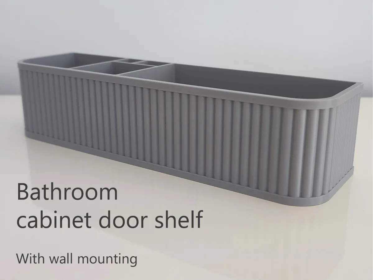 Bathroom cabinet door shelf