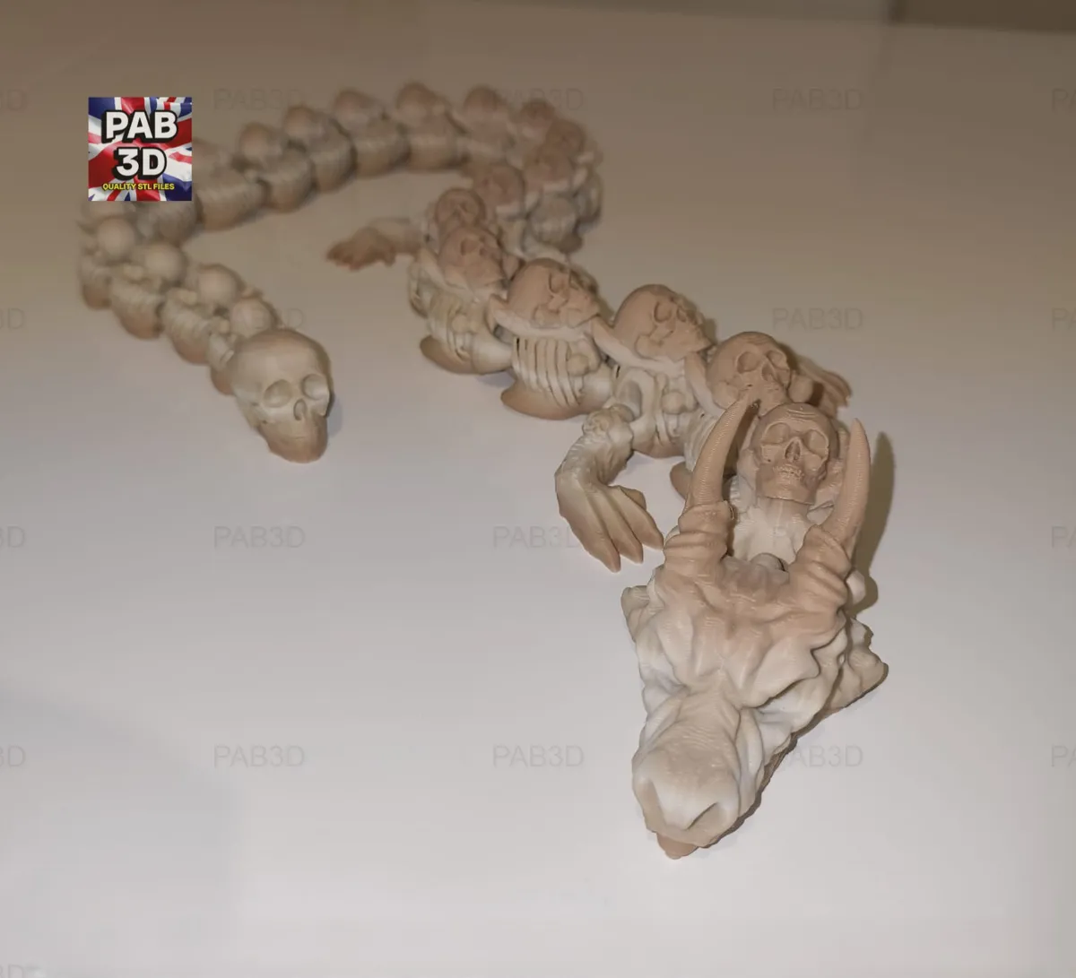 Articulated flexi dragon skull and bone V2, photo 4 of 4 - Articulated flexi dragon skull and bone V2 Fidget & Sensory Toys