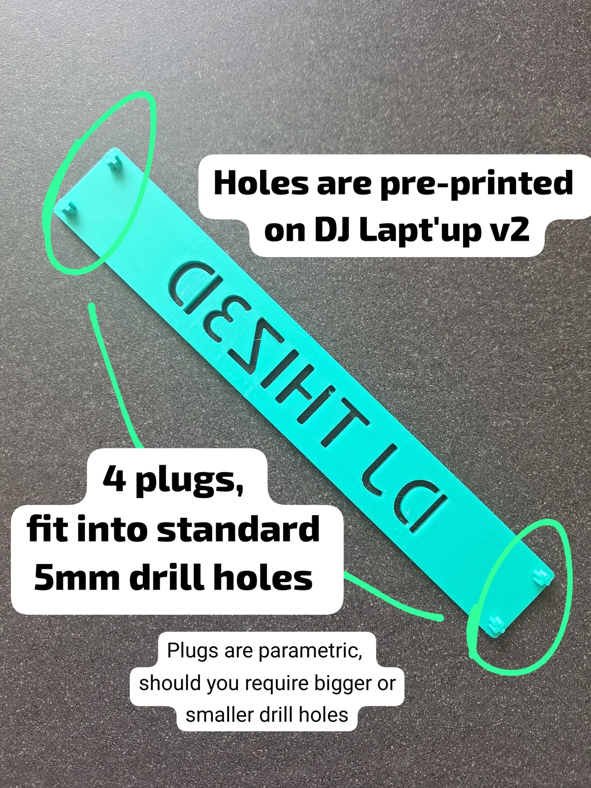 DJ Lapt'up v2 - Customizable DJ name plate, photo 3 of 4 - DJ Lapt'up v2 - Customizable DJ name plate Home Decor Items