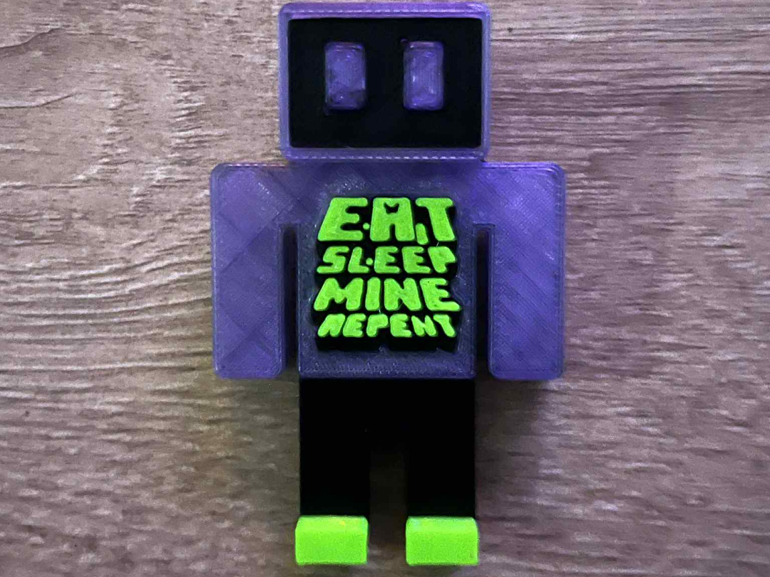 mine craft tv head figure