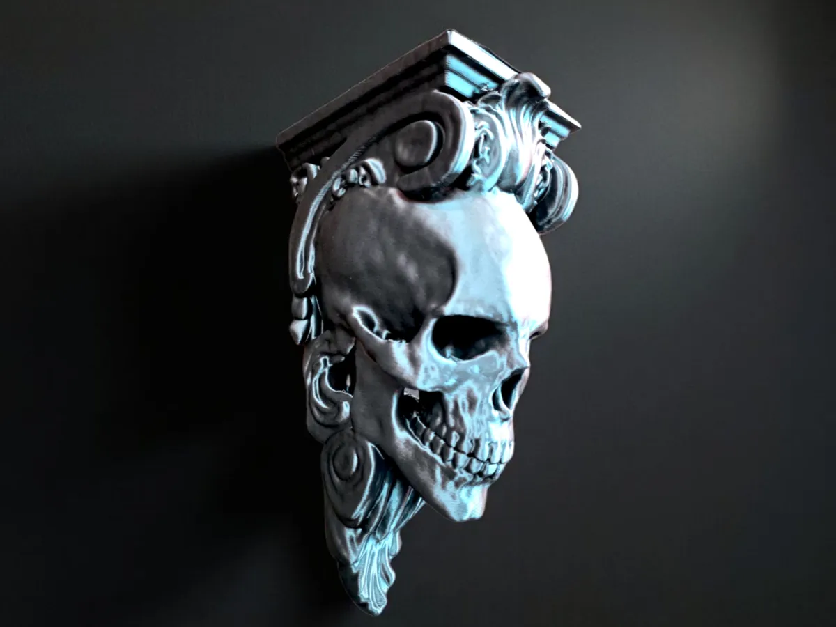 Skull Corbel Wall Shelf