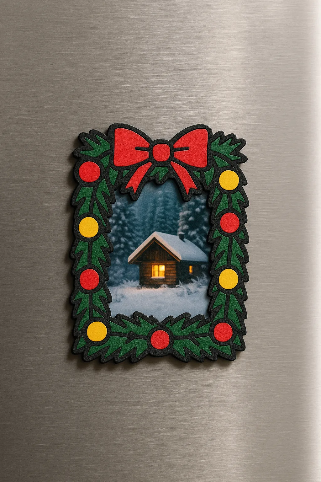 Christmas Wreath Photo Magnet, photo 3 of 4 - Christmas Wreath Photo Magnet Gifts & Occasions