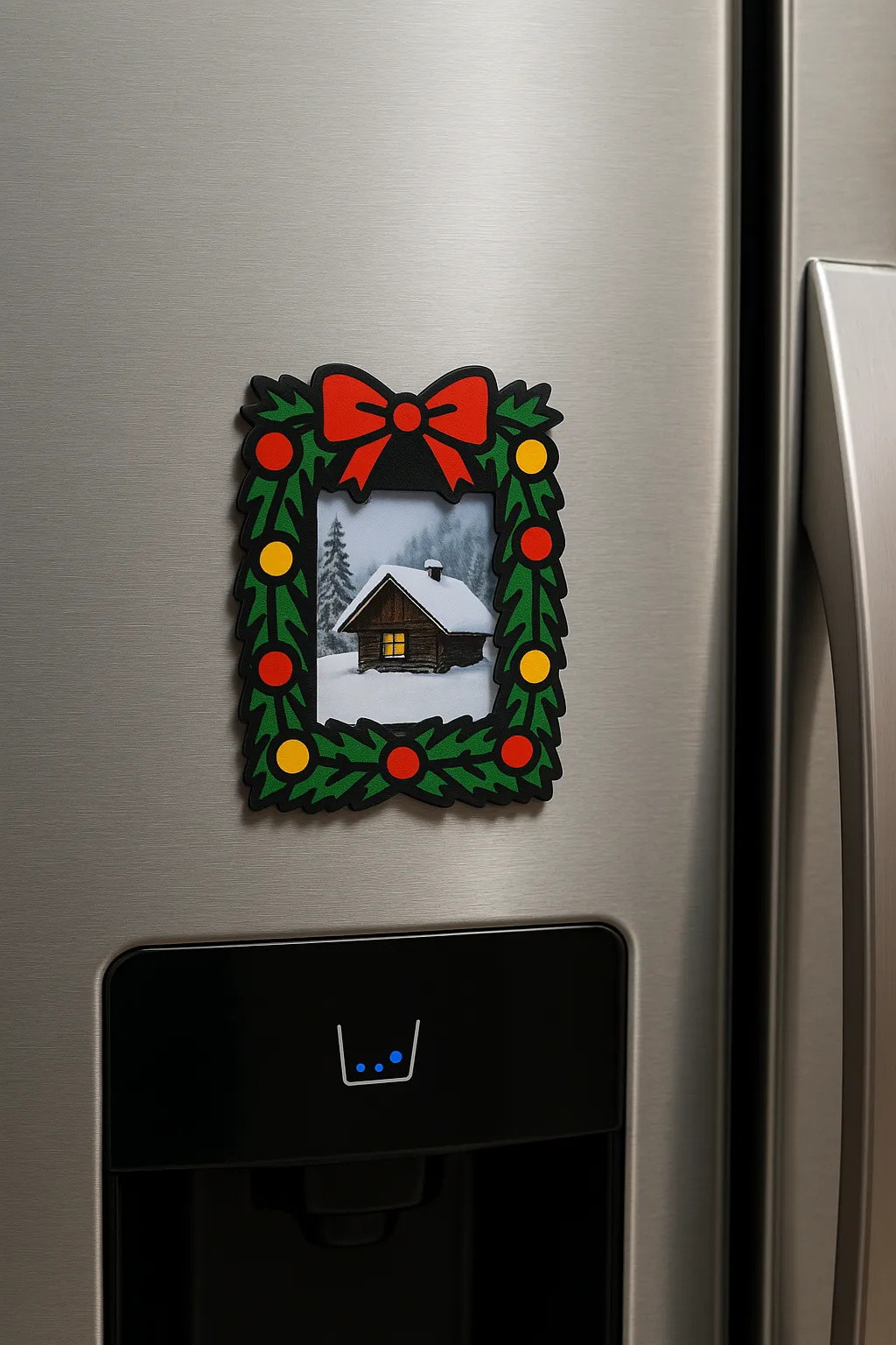 Christmas Wreath Photo Magnet, photo 4 of 4 - Christmas Wreath Photo Magnet Gifts & Occasions