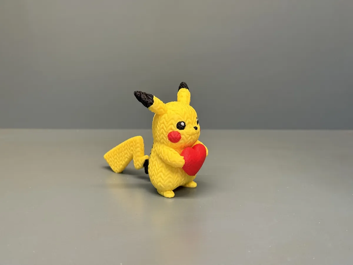 Cute Knitted Pikachu, Valentine’s Day Edition, photo 3 of 4 - Cute Knitted Pikachu, Valentine’s Day Edition Gifts & Occasions
