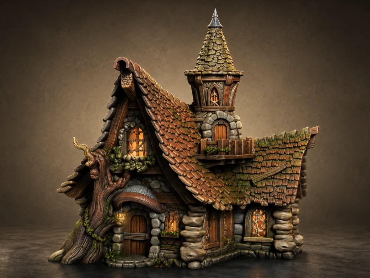Medieval Fantasy House - Magical Cottage Dioramas