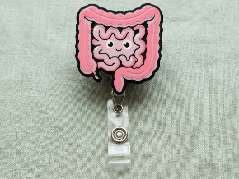 Cute Intestine Badge Reel Face/Magnet - ID Card & Badge Holders, in stock