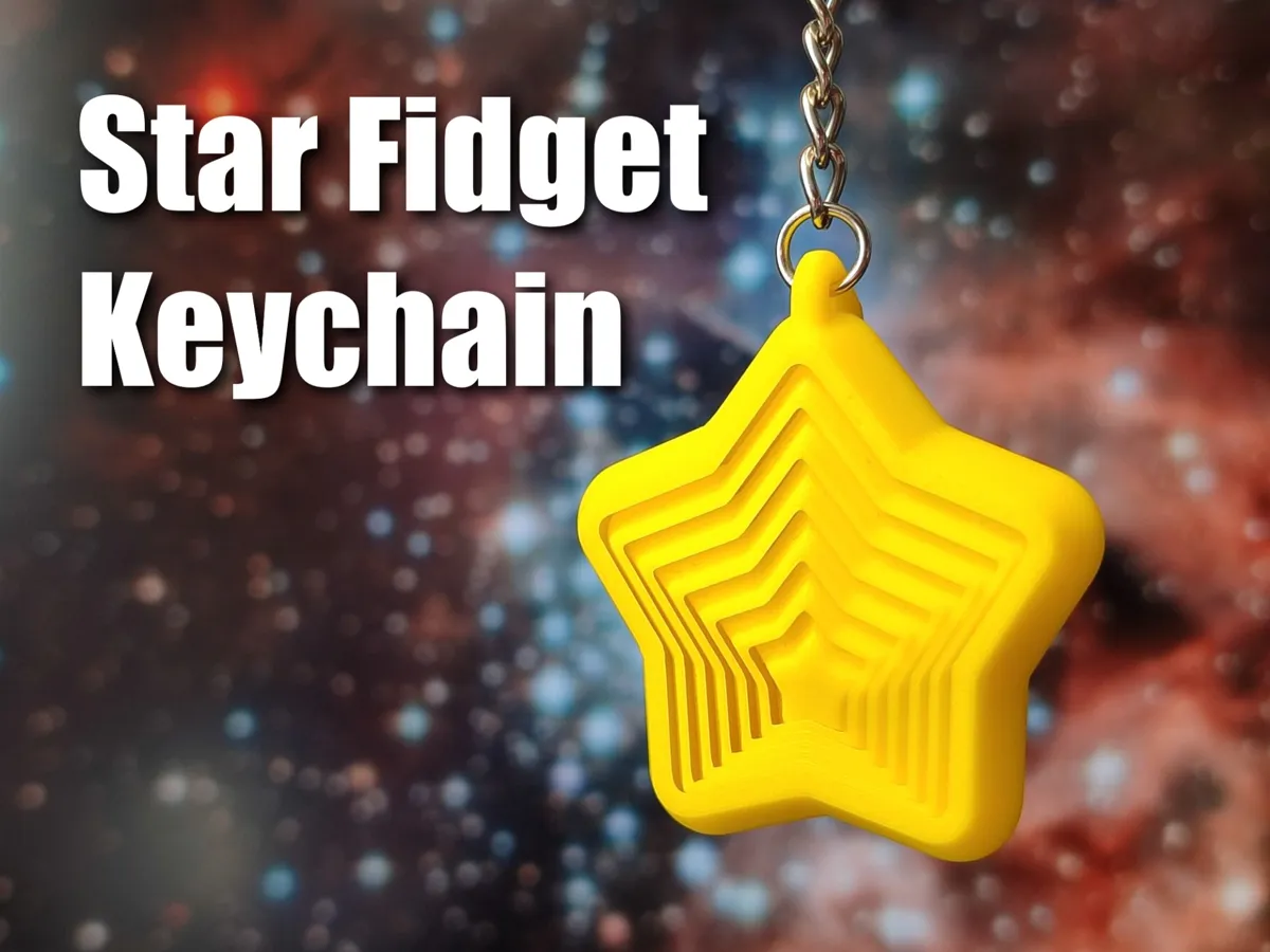 5‑Point Star Fidget Keychain, Toy - Fidget Keychains, in stock