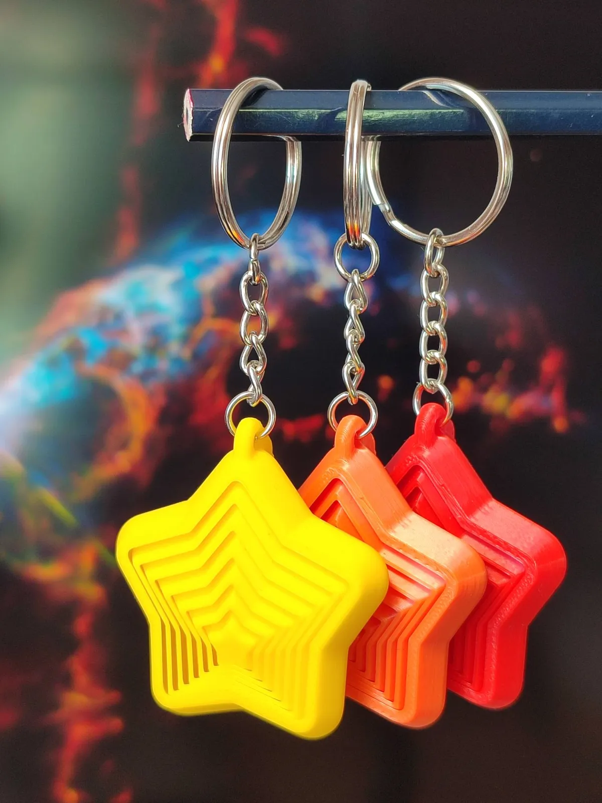 5‑Point Star Fidget Keychain, Toy, photo 2 of 4 - 5‑Point Star Fidget Keychain, Toy Keychains