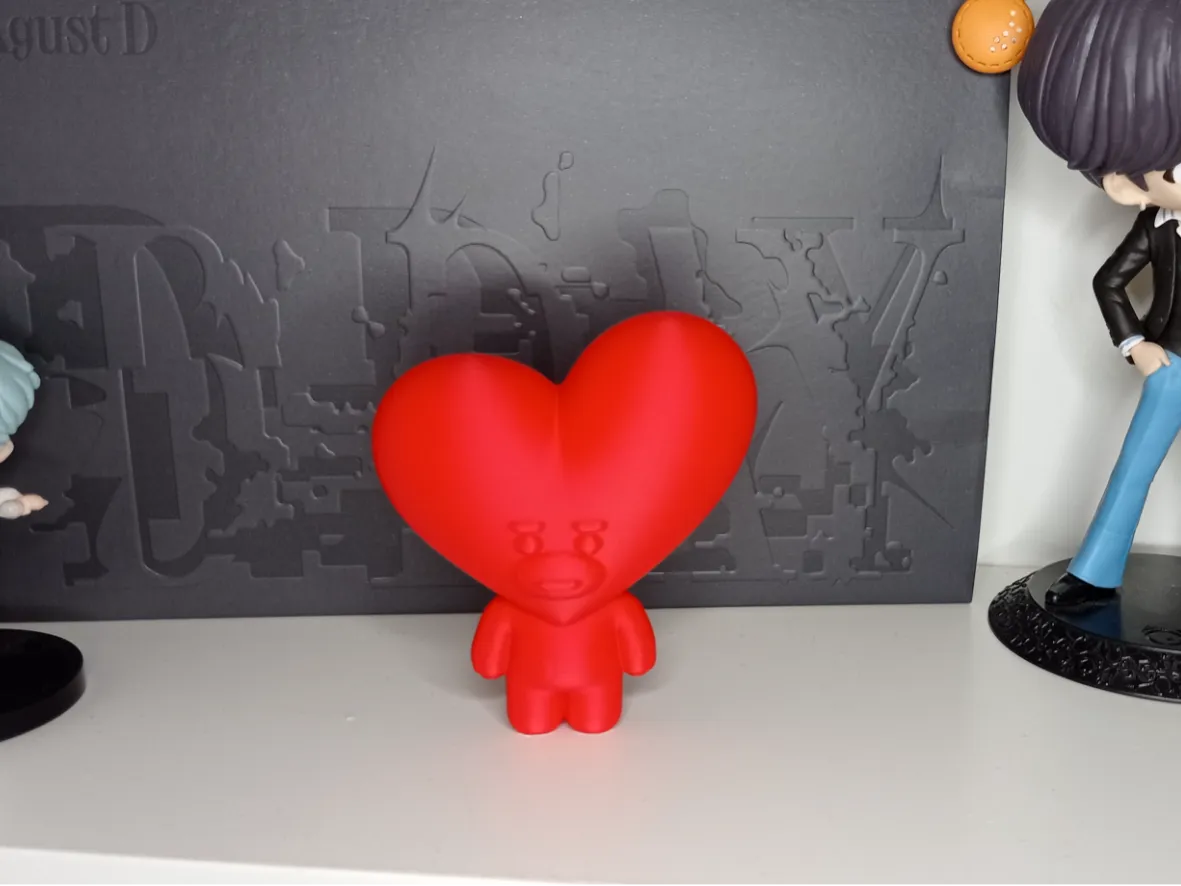 BT21 Tata Figurine - Cute Red Heart Desk Toy - Other Toys & Games, in stock in India