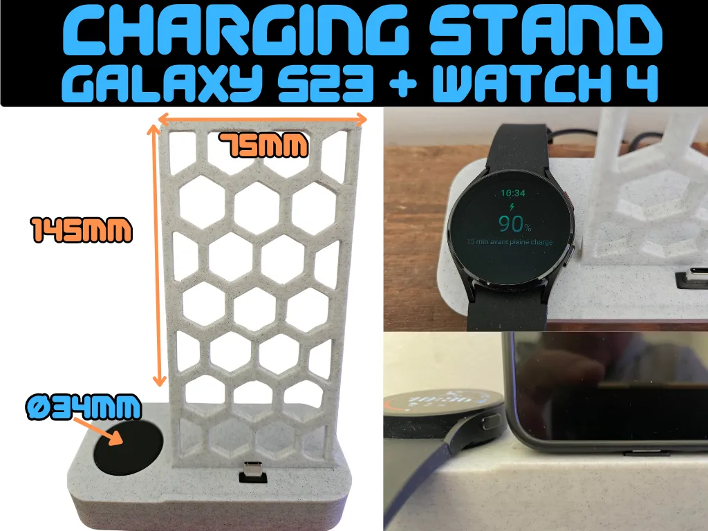 Samsung Galaxy S23 and Watch 4 Charging Stand - Office, in stock in India