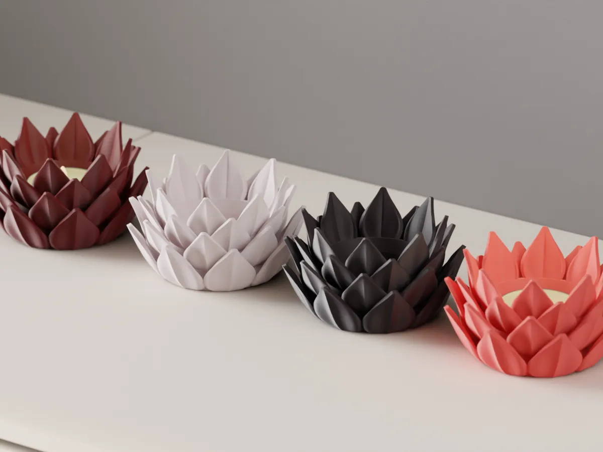 Lotus Flower Tealight Holder. LED candle Lamp - Decor, in stock in India