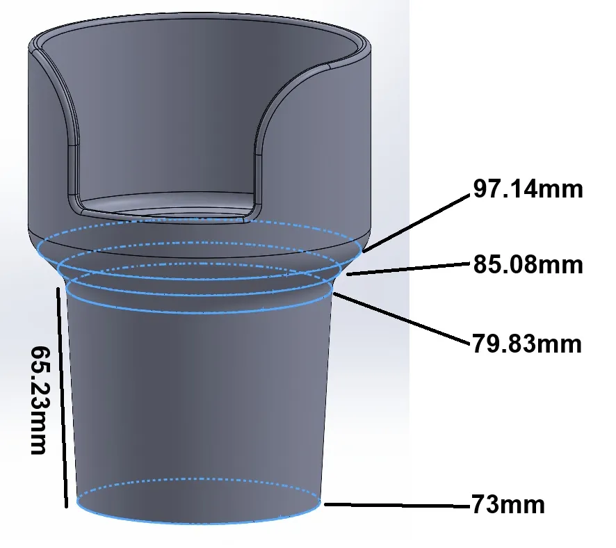 Yeti 24oz Rambler Cup Holder Adapter - 2014 Tacoma, photo 3 of 3 - Yeti 24oz Rambler Cup Holder Adapter - 2014 Tacoma Hobby & DIY