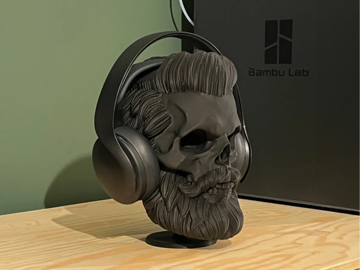 Base for Gamer Hair - Beard Skull Nº1 - Art Pieces, in stock in India