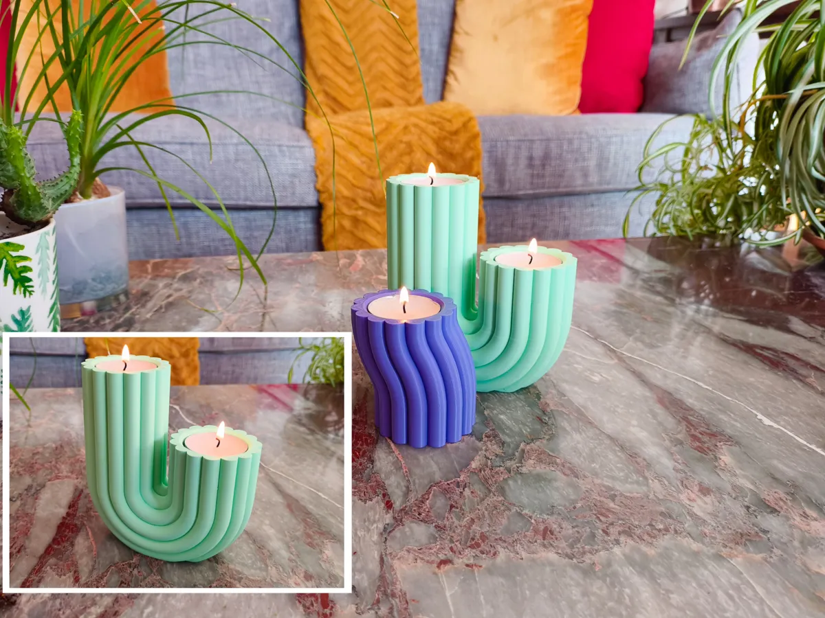 Asymmetrical Tealight Candle Holder - Tealight Holders, in stock