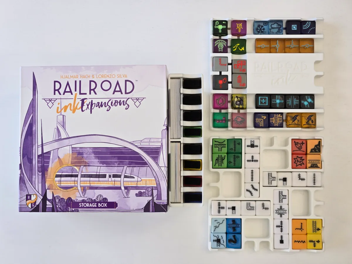 Railroad Ink w/ALL Expansions - Organizer Insert - Board Games, in stock in India