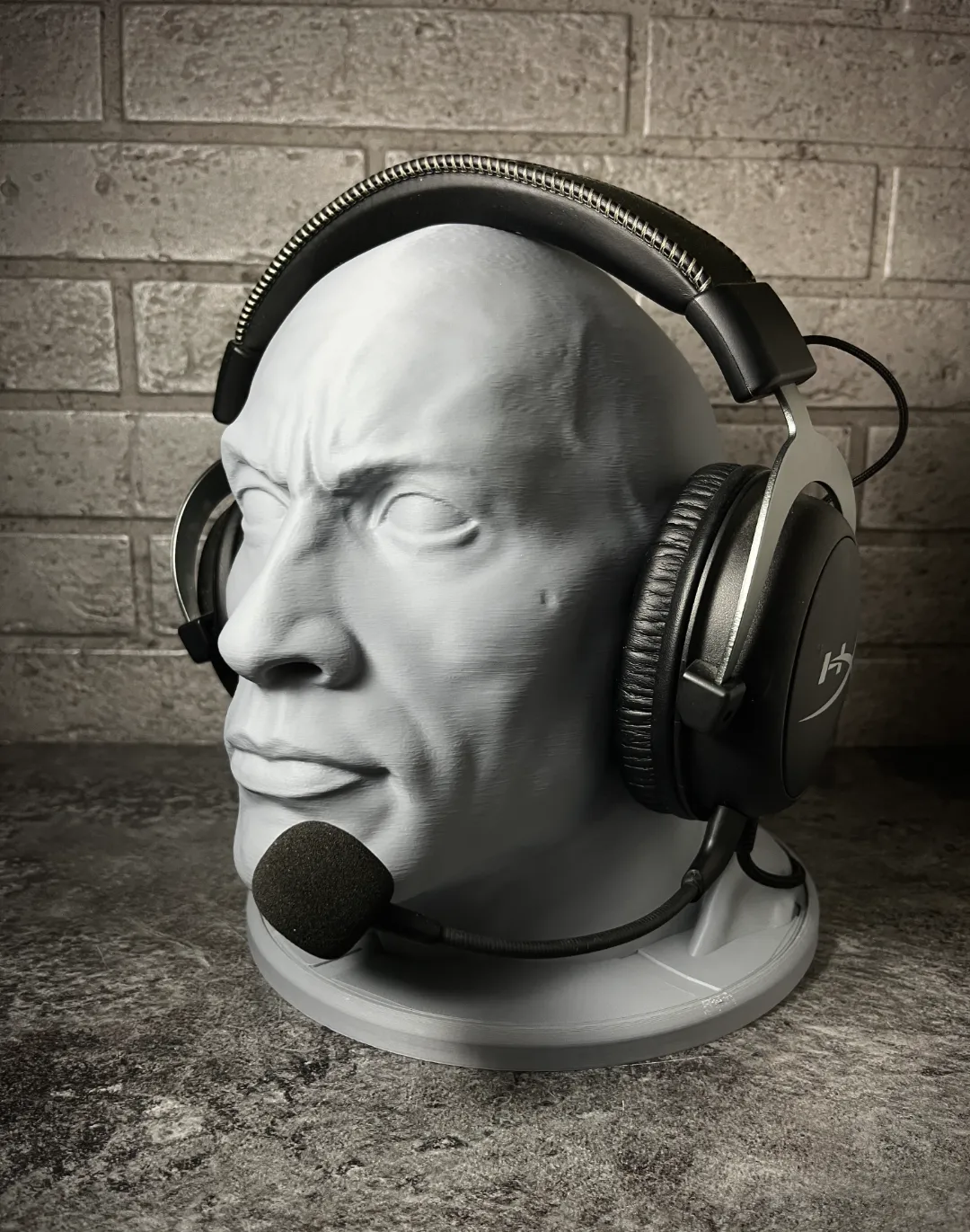 Headphone Stand - The Rock Bust - Sculptures, in stock in India
