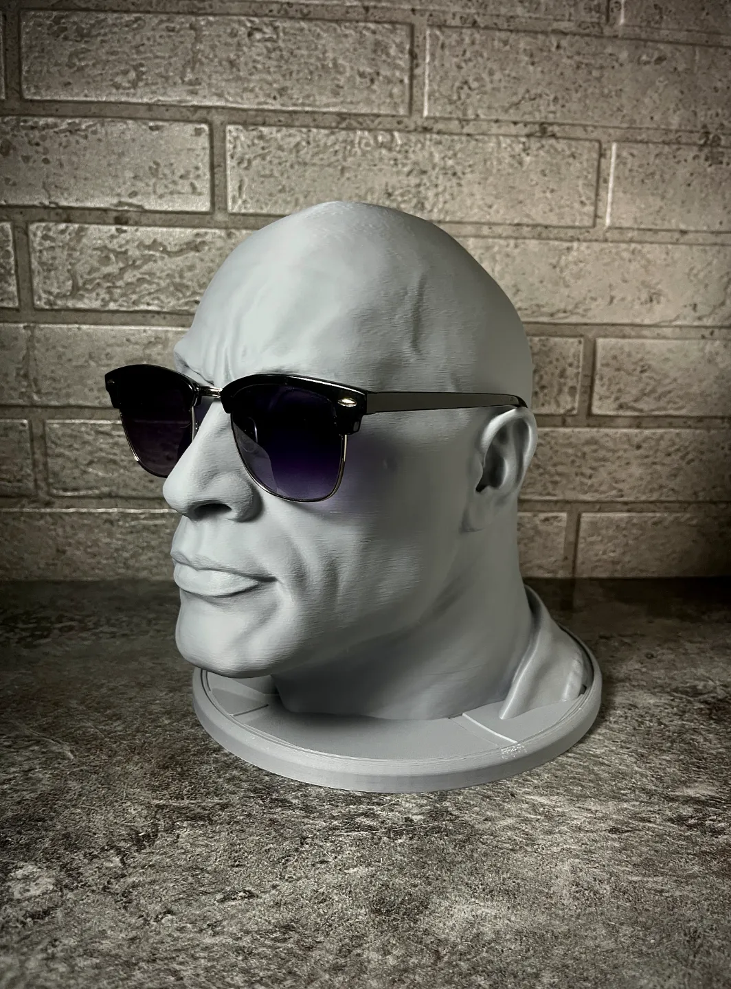 Headphone Stand - The Rock Bust, photo 3 of 4 - Headphone Stand - The Rock Bust Art
