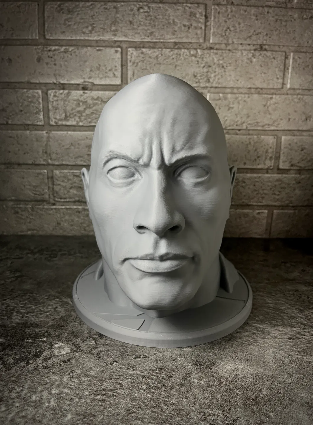Headphone Stand - The Rock Bust, photo 4 of 4 - Headphone Stand - The Rock Bust Art