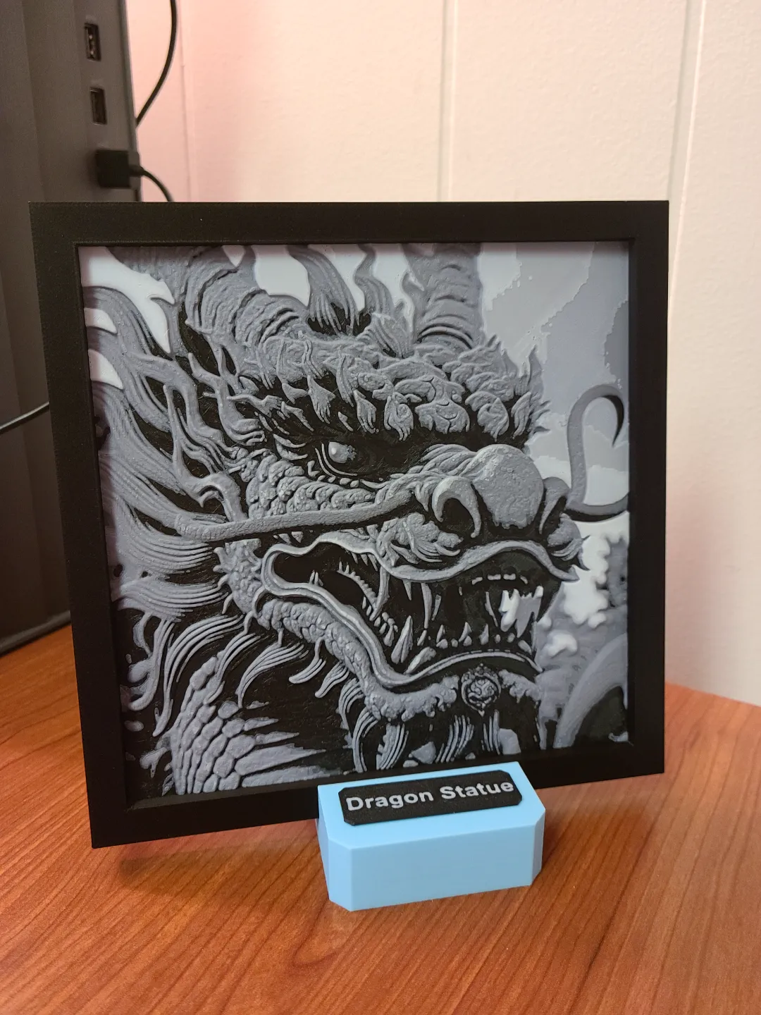 Hueforge / Lithophane Frame Stand with Nameplate
