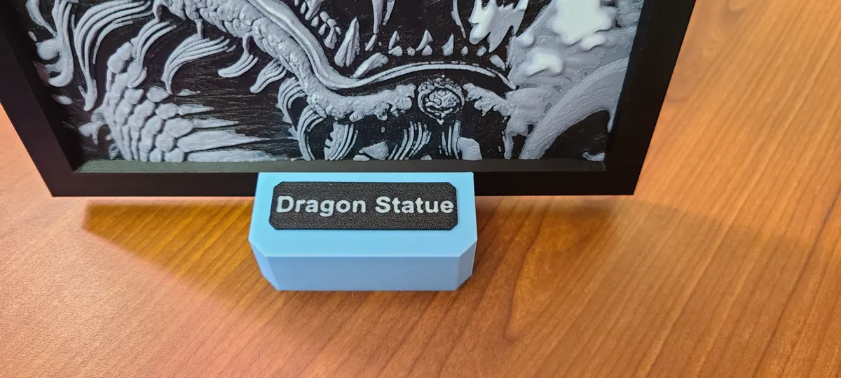 Hueforge / Lithophane Frame Stand with Nameplate, photo 4 of 4 - Hueforge / Lithophane Frame Stand with Nameplate Home Decor Items