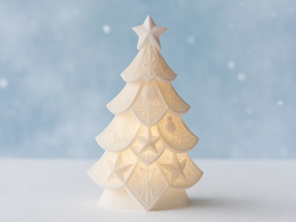 Leuchtender Weihnachtsbaum, Sternenglanz Teelicht