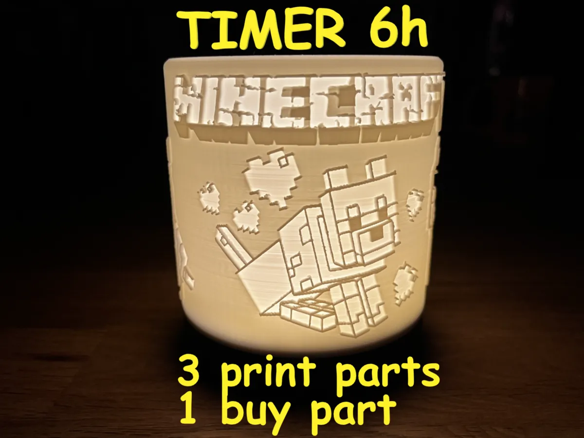Minecraft Timer Nachtlicht LED Lichterkette
