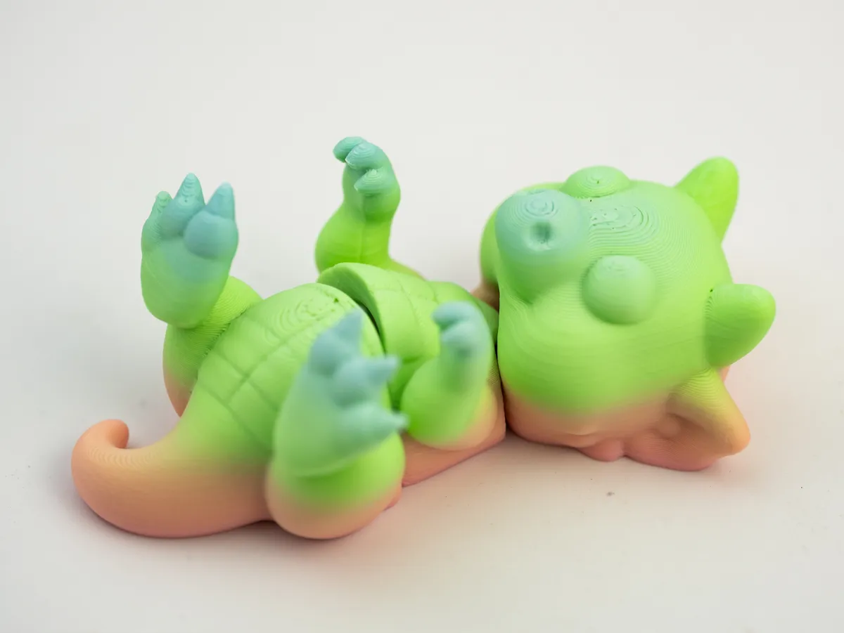 Tiny Flexi Dragon - Articulated & Keychain, photo 3 of 4 - Tiny Flexi Dragon - Articulated & Keychain Keychains
