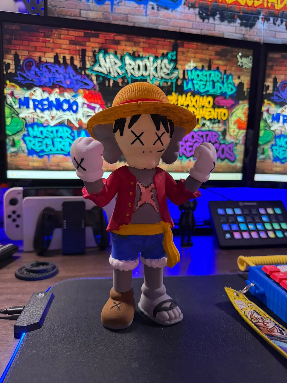 Kaws x Luffy, Fusion Tribute by Mr. Rookie, photo 3 of 4 - Kaws x Luffy, Fusion Tribute by Mr. Rookie Figurines & Collectibles