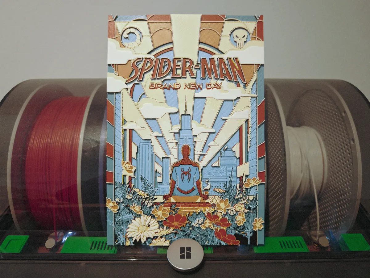 Spiderman Brand New Day Hueforge - Superhero Photo Art, in stock
