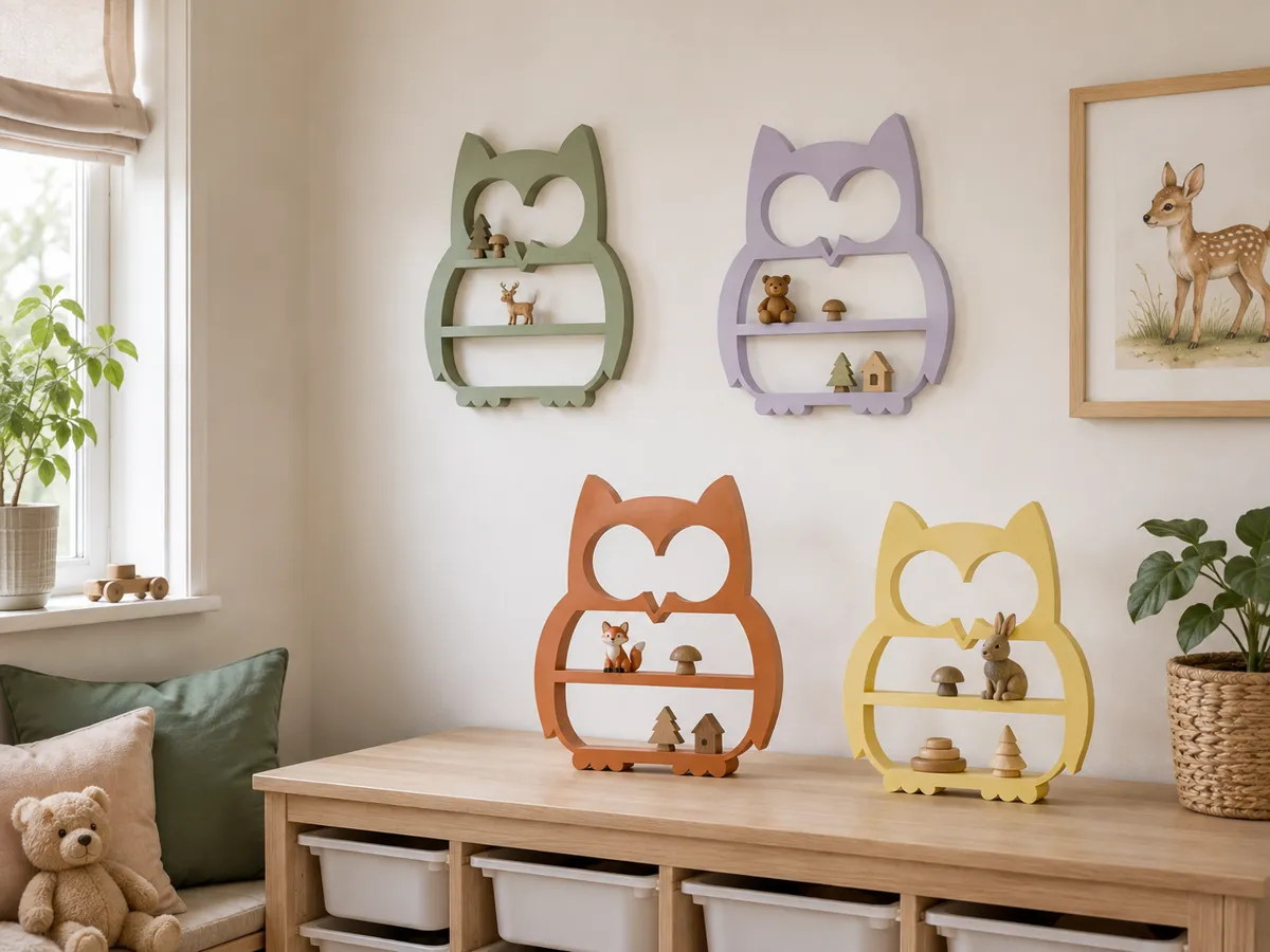 Owl Display Shelf, Cute Tabletop & Wall Mounted, photo 4 of 4 - Owl Display Shelf, Cute Tabletop & Wall Mounted Storage & Organisation