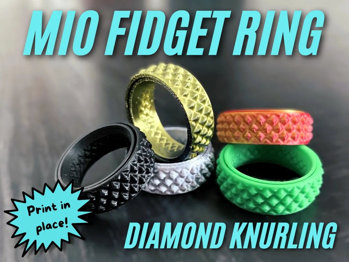 MIO Fidget Ring - Diamond Knurling - Other Toys & Games, in stock in India