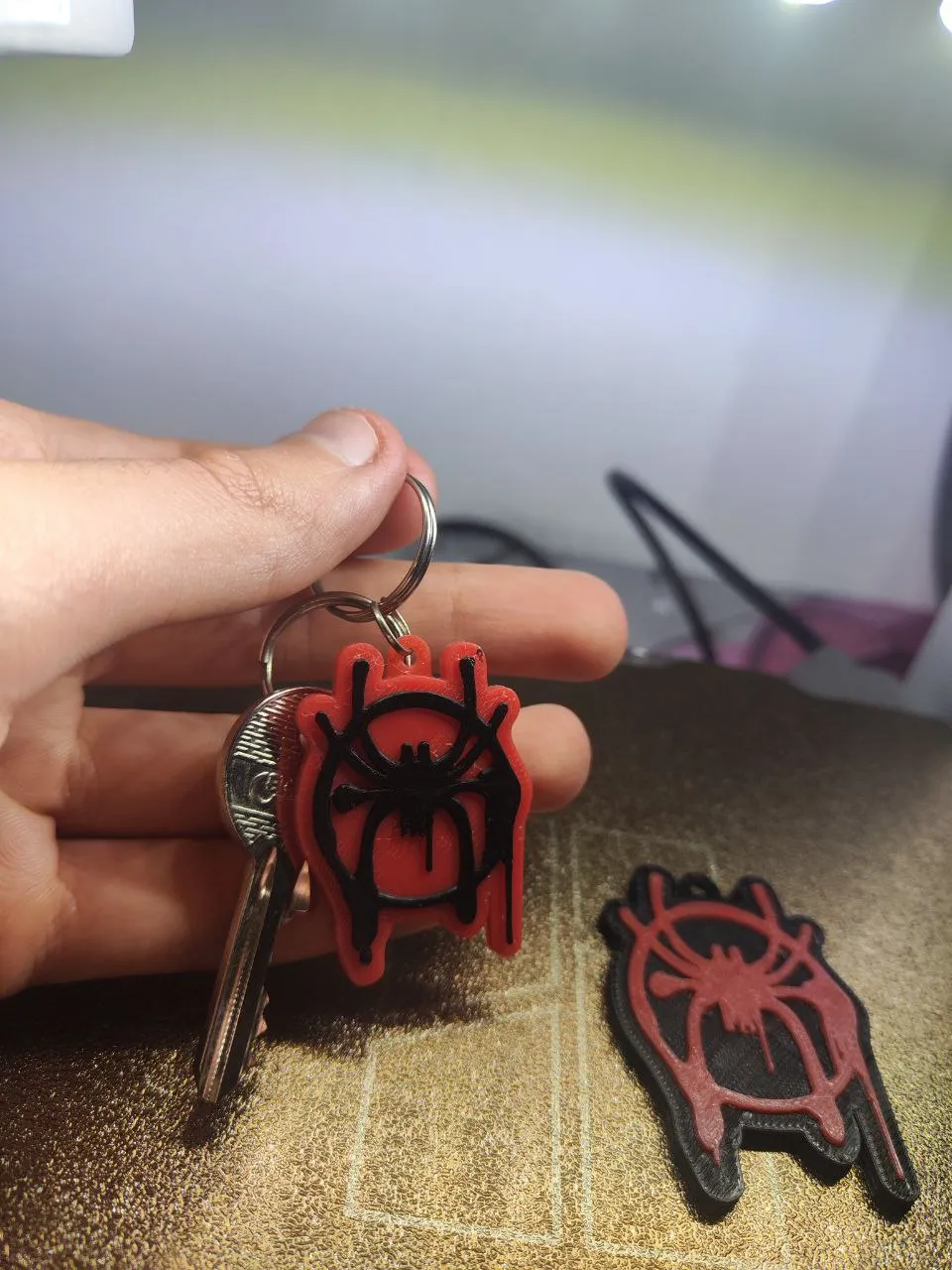 Miles Morales Spider-Man keychain, photo 4 of 4 - Miles Morales Spider-Man keychain Art