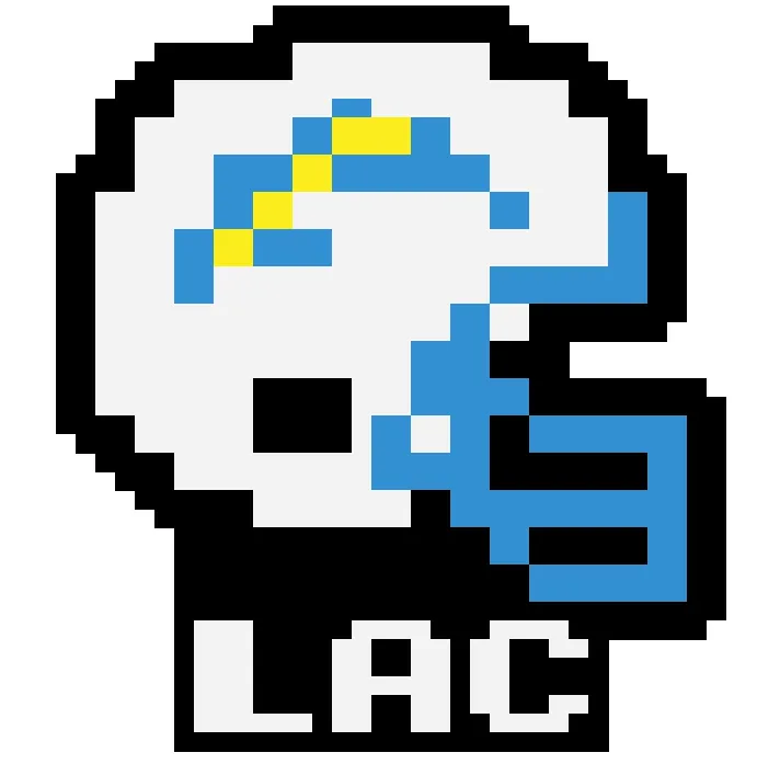 Los Angeles Chargers Tecmo Super Bowl Light Box, photo 3 of 4 - Los Angeles Chargers Tecmo Super Bowl Light Box Art
