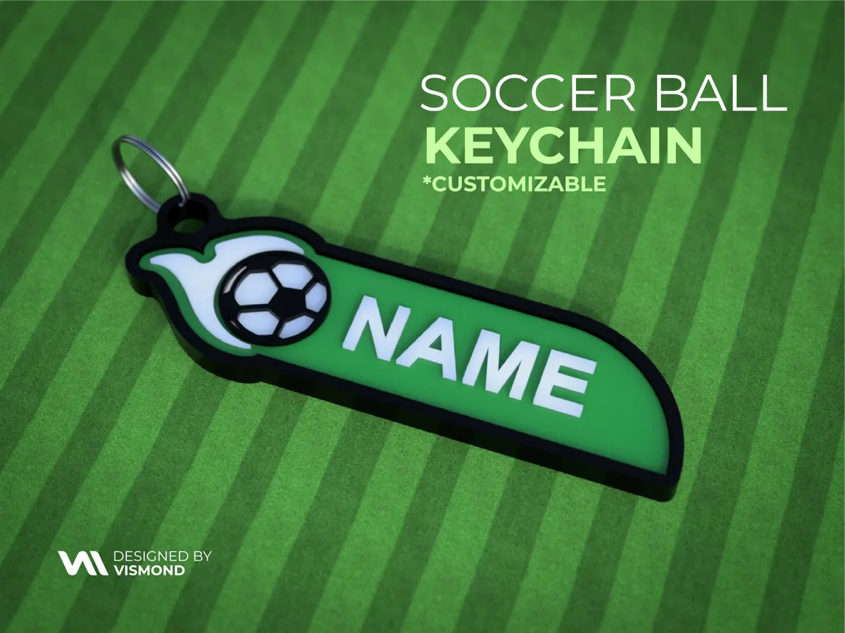 Soccer Ball Keychain Customizable
