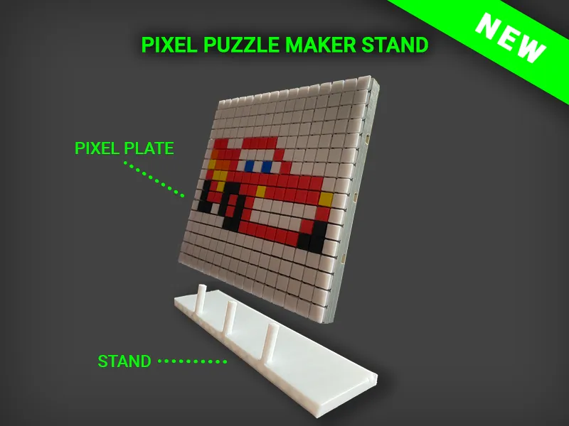 Pixel Puzzle Plate Stand