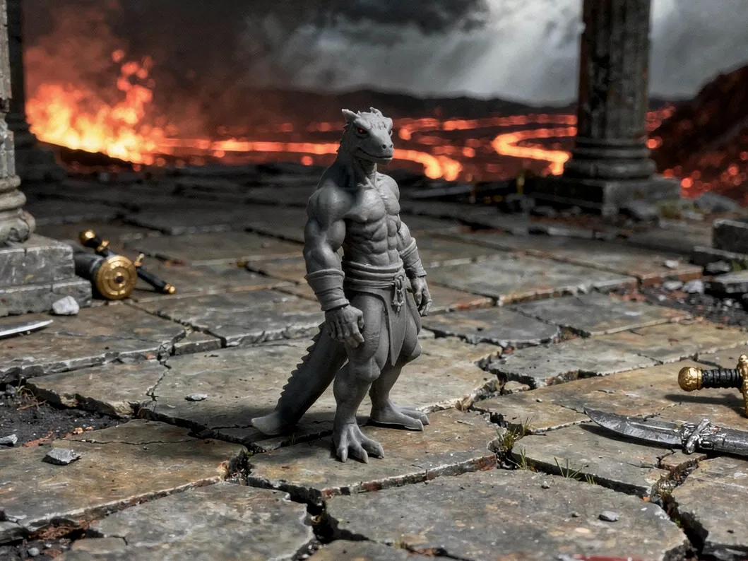 Dragonborn Monk - DND mini