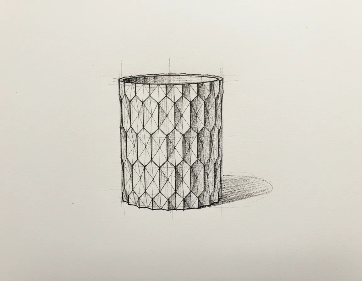 Hexagon Pattern, Vase, photo 3 of 4 - Hexagon Pattern, Vase Home Decor Items